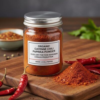 Páprica seca sem glúten, páprica picante em pó, tempero natural finamente moído, perfeito para realçar o sabor e a cor em produtos alimentícios